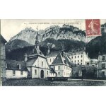 Carte postale ancienne grande chartreuse - cour d'honneur et le grand som n615