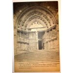 Carte postale ancienne haute loire la chaise dieu portail ogival de l eglise abbatiale a triple voussure ...