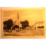 Carte postale ancienne indre chateauroux place et eglise saint christophe