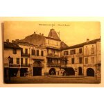 Carte postale ancienne lot et garonne villeuneuve sur lot . place du marche