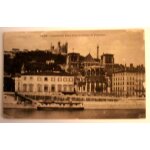 Carte postale ancienne lyon cathedrale saint jean et coteau de fourviere
