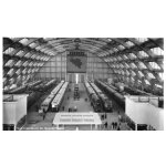 Carte postale ancienne officielle de l'exposition de 1935 a bruxelles - vue des trains exposes lors de ...