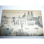 Carte postale ancienne:orl�ans:la place du martroi, la statue de jeanne d'arc et la cath�drale.