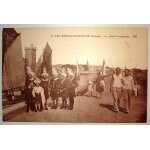 Carte postale ancienne les sables d'olonne vendee la jetee promenade