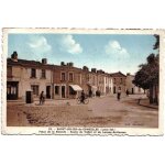 Carte postale ancienne de saint julien de concelles, place de la bascule - timbre marianne de dulac 1f ...