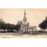 Carte postale ancienne - sainte anne d'auray - le champ d'epines et la basilique