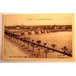 Carte postale ancienne saone et loire macon vue sur la saone et st laurent