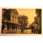 Carte postale ancienne savoie chambery le theatre et rue d italie
