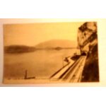 Carte postale ancienne savoie lac du bourget ligne de chemin de fer chateau de chatillon le bout du lac ...