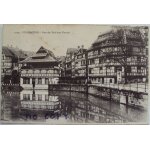 Carte postale ancienne de strasbourg : la rue du bain - aux - plantes. edit  la cigogne . 1023.