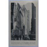 Carte postale ancienne - the narrow canyon of old broad street, showing the enlarged stock exchange and ...
