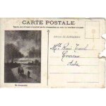 Carte postale ancienne, triple th�me : musique / partition, guerre 14 / 18, normandie