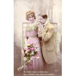 Carte postale ancienne - voeux - voeux de bonheur