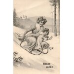 Carte postale ancienne - voeux - bonne ann�e