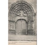 Carte postale - angers - portail cath�drale sculpture bas - relief