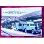 Carte postale anim�e michelin. micheline train  goliath et david  gare de deauville. produite par editions ...