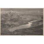 Carte postale - annecy - le lac et les sommets (schéma aérien) 1909 Carte postale - annecy - le lac et les sommets (schéma aérien) 1909