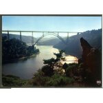 Carte postale l'auvergne pittoresque, coucher de soleil sur le viaduc de gabarit, 564 m. de long, construit ... Carte postale l'auvergne pittoresque, coucher de soleil sur le viaduc de gabarit, 564 m. de long, construit ...