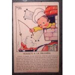 Carte postale b�atrice mallet margarine astra rougets a la meuni�re