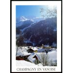 Carte postale champagny en vanoise , la pointe de m�ribel 2830 m , 1993