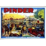 Carte postale cirque pinder sur 3 ar�nes et sa piste hippodrome