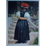 Carte postale costume allemagne femme de gutachtal