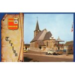 Carte postale couleur n 4385 - theme nord - trelon - 59 - nord eglise saint leger ancien kiosque a musique ...