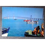 Carte postale ecrite en 1977 pont de saint nazaire saint br�vin