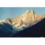 Carte postale ecrite chamonix - montblanc - a l'heure oo le crepuscule descend surle bru - editions combier ...