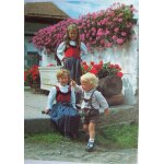 Carte postale enfants en costumes du tyrol