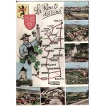 Carte postale, france, la route des vins, en passant par macon, saint amour, moulin a vent, morgon, la ...