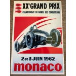 Carte postale - monaco - grand prix 1962 - 10x15cm