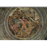Carte postale des mosaques de paphos (chypre) thse tuant le minotaure