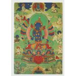 Carte postale paris, mus�e guimet, le bouddha vajradhara, art lama�que, xviiie si�cle env. gouache sur ...