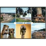 Carte postale n4686, rpublique du gabon, libreville, vue arienne, bord de mer, abattage d'un okoum, ...