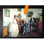 Carte postale non ecrite. ch�teau de breteuil. le roi louis xvi, la reine marie antoinette, dans une ...