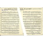 Carte postale : partition  damnation de faust (le roi de thul�) , par berlioz