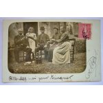 Carte postale photo ancienne vers 1905   attendez moi pour trinquer   anim�e circul�e