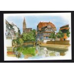 Carte postale postcard postal au pays des cigognes strasbourg la petite france