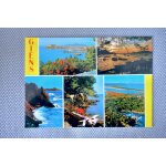 Carte postale presqu'le de giens. multivues. embarcadre tour fondue, les barques, cte rocheuse, aspect ...