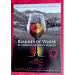 Carte postale publicitaire beaumes de venise. le terroir aux 2 visages. muscat rouge
