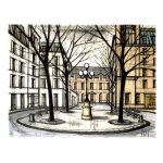 Carte postale d'une reproduction d'un tableau de bernard buffet : � la place furstenberg �