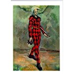 Carte postale d'une reproduction d'un tableau de c�zanne : � harlequin � (collection rothschild)