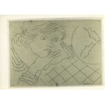 Carte postale d'une reproduction d'un tableau de matisse : jeune femme, poissons rouges et nappe a ... Carte postale d'une reproduction d'un tableau de matisse : jeune femme, poissons rouges et nappe a ...