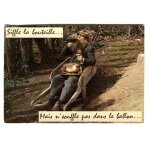Carte postale -   siffle la bouteille. . mais n' souffle pas dans le ballon . . .