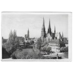 Carte postale strasbourg, eglise saint - paul et la cath�drale , 1946
