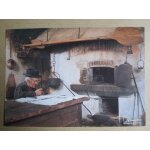 Carte postale : vieil homme & son journal, photo de deboiseux