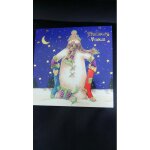 Carte postale meilleurs voeux bonhomme de neige 10x10cm