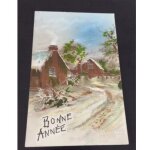 Carte postale voeux bonne annee en l'état sur les photos Carte postale voeux bonne annee en l'état sur les photos