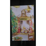 Carte postale voeux no�l feu de chemin�e
